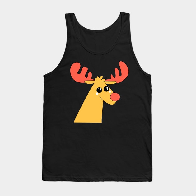 Christmas Moose Tank Top by theladyernestember